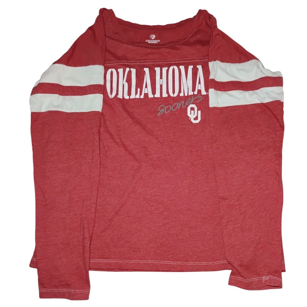 Oklahoma Sooners Womens XL Long Sleeve Crimson T-Shirt‎ Colosseum NCAA